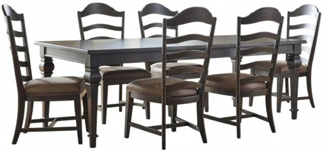 tobacco color furniture Paradise Valley - 7 Piece Rectangular Table Set