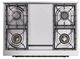 Ilve® Nostalgie II Noblesse 36'' Emerald Green Pro Style Dual Fuel Range with Burnished Trim-4