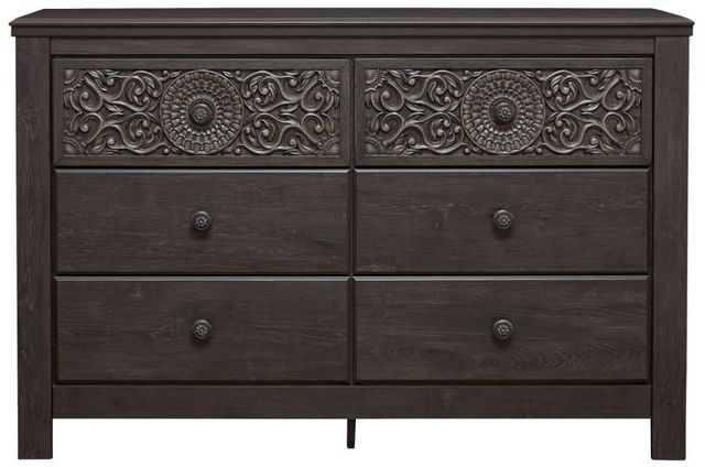 Signature Design by Ashley® Paxberry 4-Piece Black Queen Panel Bed Set-2