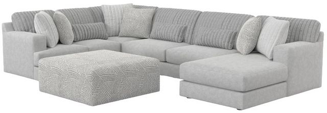 Jackson Furniture Logan 4-Piece Gray Right Side Facing U-Shape Chaise Sectional-0