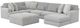 Jackson Furniture Logan 4-Piece Gray Right Side Facing U-Shape Chaise Sectional-0