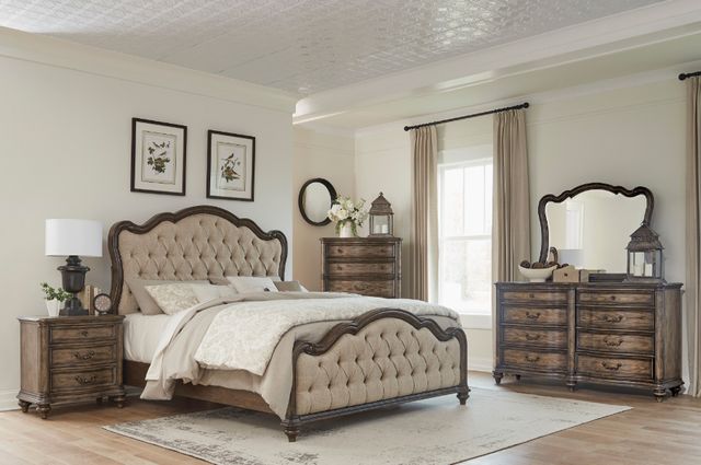 Homelegance® Heath Court Brown Eastern King Panel Bed-1