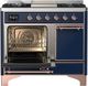 Ilve® Majestic III 40" Midnight Blue Pro Style Dual Fuel Natural Gas Range with Solid Door and Copper Trim-3