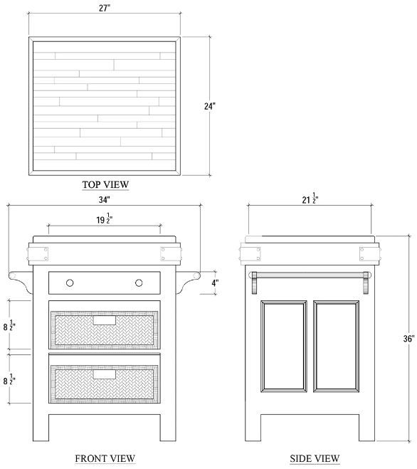 Bramble Customizable Sonoma Kitchen Island-1