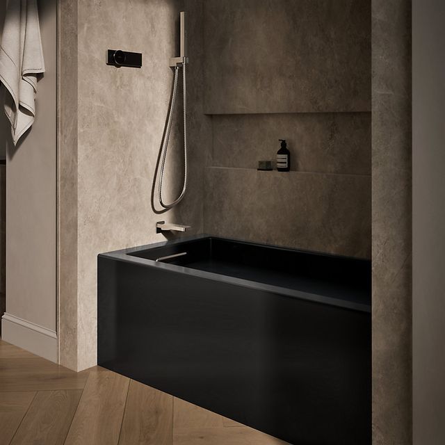 KOHLER® Underscore® Black" 60" x 30" Bath - Left Drain-2