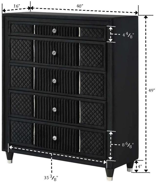 Crown Mark Armany Black Chest-2