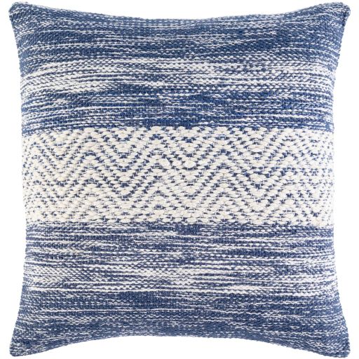 Surya Levi Denim 18"x18" Toss Pillow with Down Insert-0