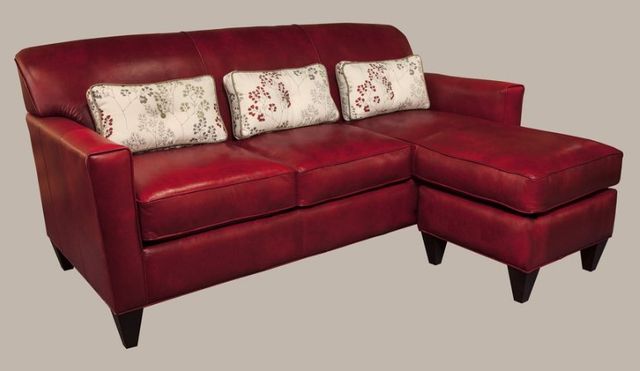 Marshfield Furniture Essentially Yours Red Leather Sofa-1
