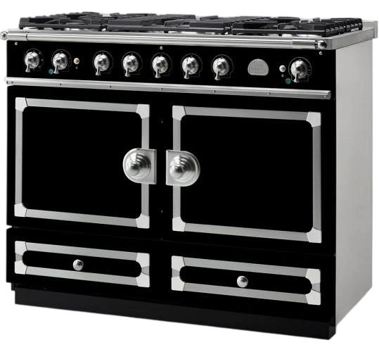 La Cornue CornuFé 110 43" Gloss Black Pro Style Dual Fuel Range-1