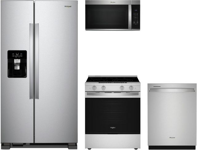 Whirlpool® 4 Piece Stainless Steel Kitchen Package