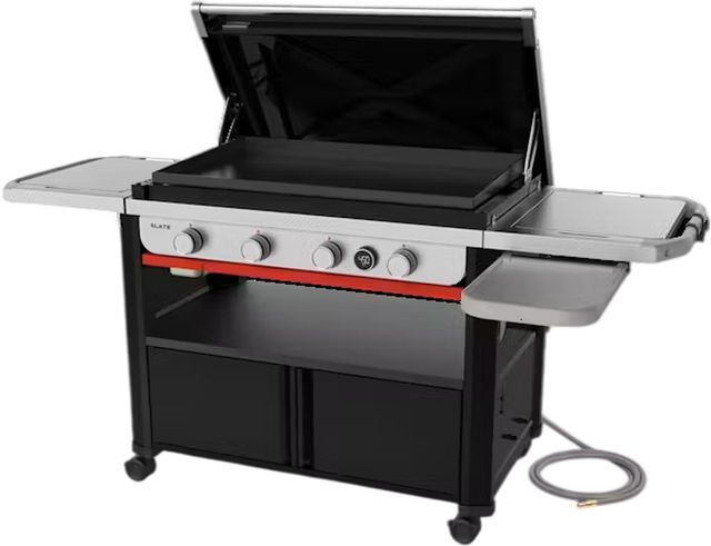 Weber® Slate® 4-Burner Black Natural Gas Freestanding Griddle-3