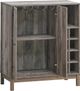 Coaster® Cheyenne Weathered Acacia 2-Door Wine Cabinet with Stemware Rack-1