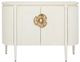 Currey & Company Briallen Cerused White Demi-Lune Cabinet-0