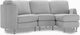 Jaymar Taurus Urban Chic 3 Piece Nubia Silver Gr. B 100 000 Double Rubs Sectional-1