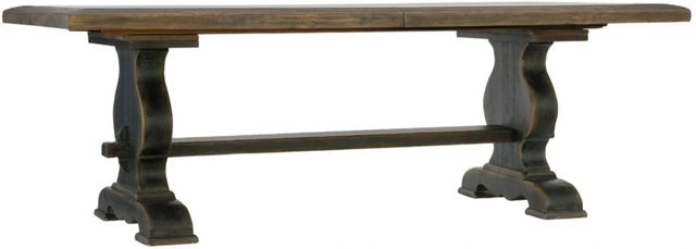 Hooker® Furniture Hill Country Bandera Saddle Brown Dining Table with Anthracite Black Base-0