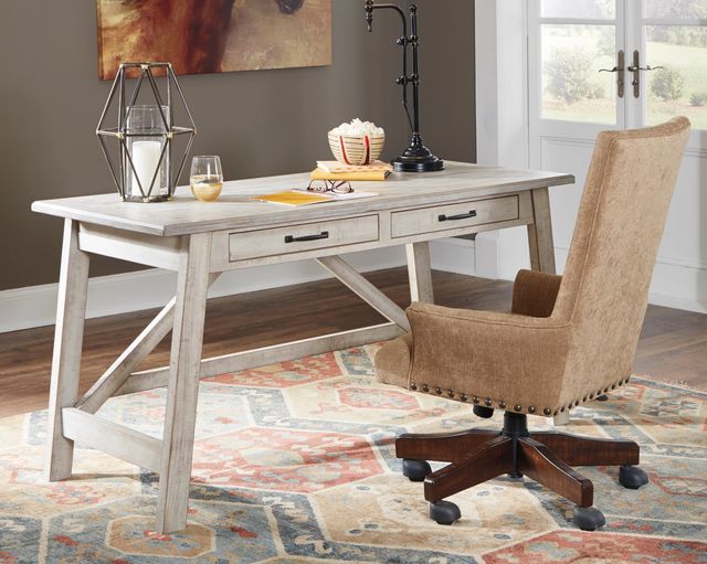 Signature Design by Ashley® Carynhurst 2-Piece Whitewash Office Desk Set-3