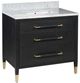 Currey & Company Verona 36" Black Vanity with Rectangular Undermount Sink-1