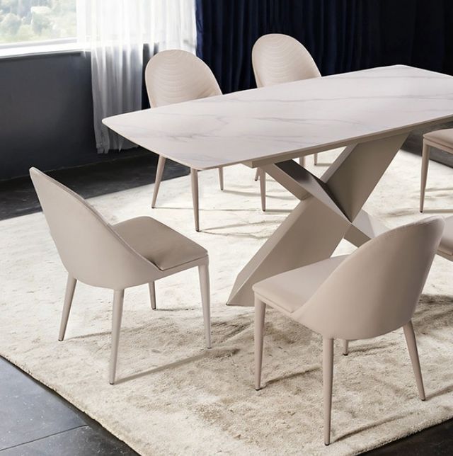 Furniture of America® Lenvik 7-Piece Brown/White Dining Table Set-2