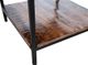 Porter International Designs Lakewood Brown End Table with Black Metal Frame-4