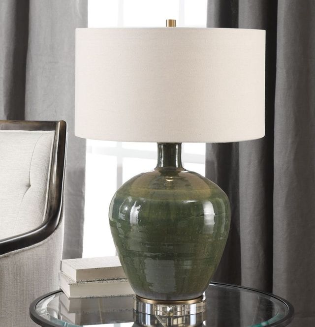 Uttermost® Elva Emerald Green Table Lamp-1