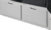 Night & Day Furniture™ Spices Bedroom White Full Drawer Pedestal Bed-1