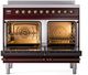 Ilve® Nostalgie II Series 40" Burgundy Pro Style Induction Range-1