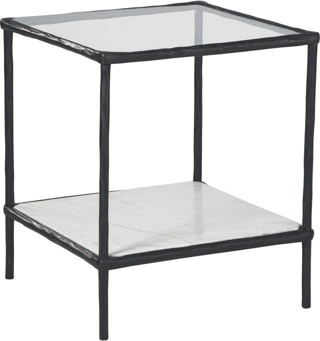 Signature Design by Ashley® Ryandale Glass Top Accent Table with Antique Black Base-0