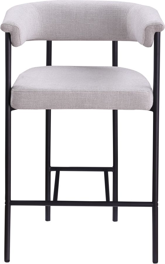 Meridian Furniture Malin Gray/Matte Black Counter Stool-1