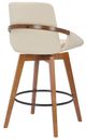 Armen Living Baylor Cream 26" Swivel Counter Stool-2
