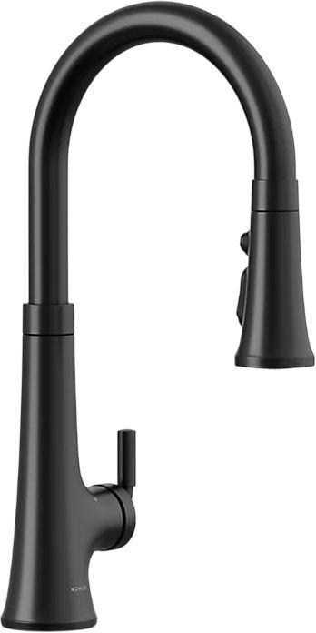 KOHLER® Tone® Matte Black Touchless Kitchen Sink Faucet with 3-Function Sprayhead-0