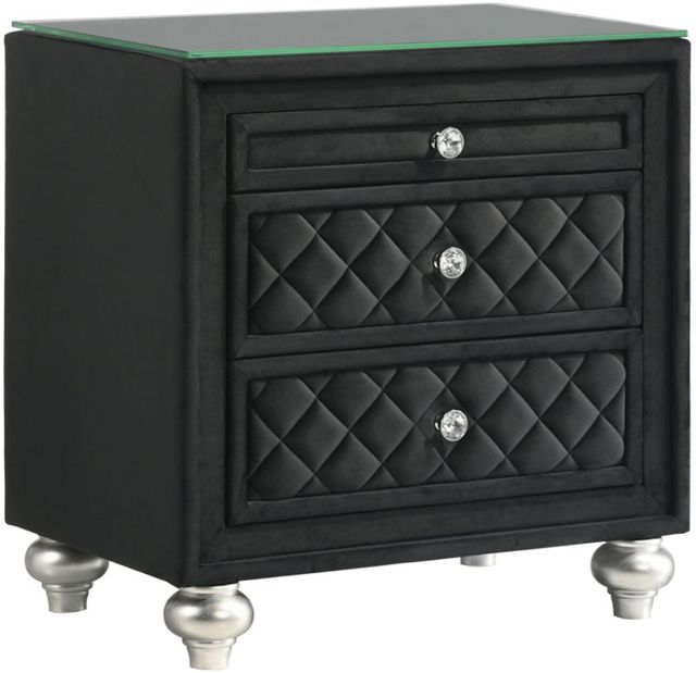 Crown Mark Cameo Black Nightstand-0