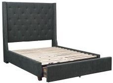Mazin Furniture Fairborn Gray Eastern King Storage Bed-0