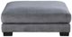 Homelegance® Traverse Gray Ottoman-2