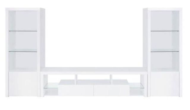 Coaster® Jude 3-Piece White Entertainment Center Set-0