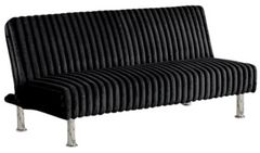 Furniture of America® Hinwil Black Futon Sleeper Sofa