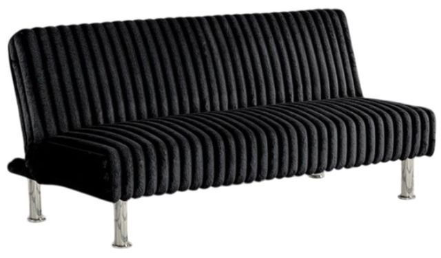 Furniture of America® Hinwil Black Futon Sleeper Sofa-0