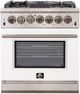 FORNO® 30" White Steel Range Door-1