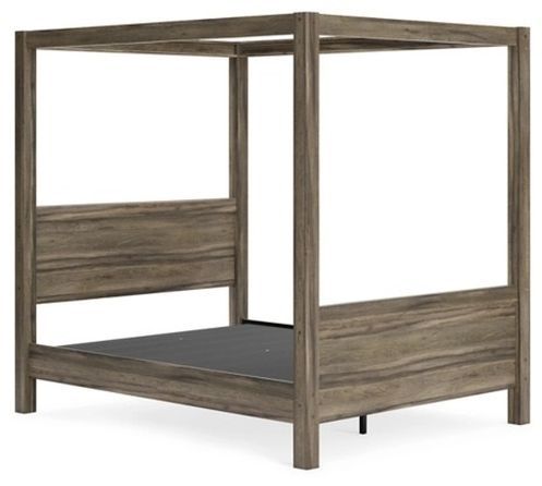 Signature Design by Ashley® Shallifer Brown Queen Canopy Bed-1
