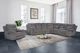 New Classic® Home Furnishings Teddy 3-Piece Gray Power Reclining L-Shape Sectional-1