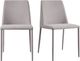 Moe's Home Collection Nora 2-Piece Light Grey Dining Chair Set-4
