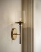 Currey & Company Lyndall Antique Brass/Clear Wall Sconce-5