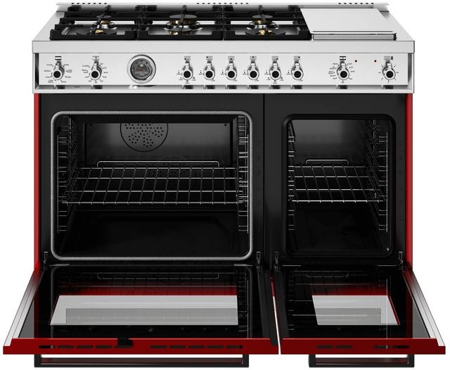 Bertazzoni Professional Series 48" Rosso Pro Style Dual Fuel Range-1