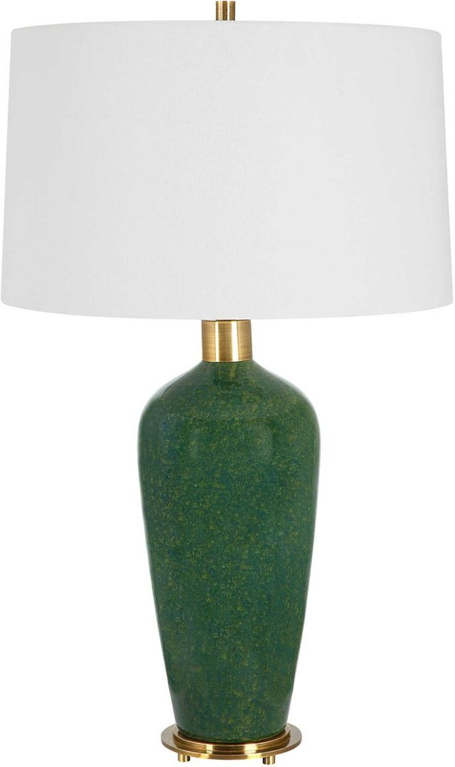 Uttermost® Verdell Dark Mossy Green Table Lamp-0