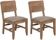 International Furniture Direct Natural Parota Brown Cappuccino/Gray Upholstered Dining Side Chair-0
