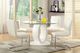Furniture of America® Lodia Glass Top Round Dining Table with White Base-0