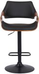 Armen Living Aspen Black Adjustable Swivel Bar Stool-1