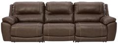 Signature Design by Ashley® Dunleith 3-Piece Chocolate Power Reclining Sofa