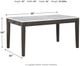 Benchcraft® Luvoni White/Dark Charcoal Gray Rectangular Dining Room Table-4