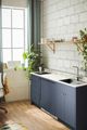 Summit® Turnkey Caldera 63" Midnight Navy Kitchenette with Undercounter the Refrigerator, Induction Cooktop and Sink with Faucet-5
