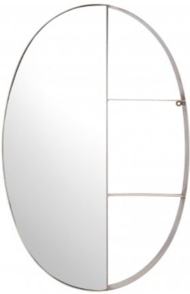 Zuo® Modern Latitude Oval Antique Bronze Shelf Mirror-1